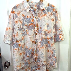 We The Free by Free People Aloha Floral Button-Down Shirt – Size Large